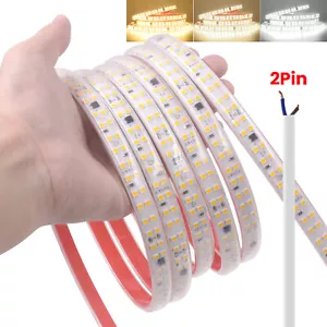 Striscia LED COB 220V Adesiva IP67 Impermeabile 2835 240led/m da Interno Esterno - Foto 1 di 15
