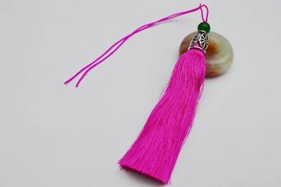 V13 (1,10 pcs) 10cm Long tassel Metal Cap(use for earring bookmark runner dress) - Image 1 of 3
