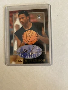 Allen Iverson Sb 1997 ""novato"" dorado facsímil automático - Imagen 1 de 1