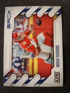 2022 MICAH PARSONS SCORE SACK ATTACK NFL CARD #SA-MP DALLAS COWBOYS MAHOMES - Picture 1 of 2