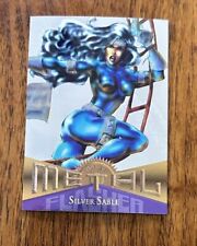 1995 MARVEL METAL - PARALLEL SILVER FLASHER CARD - # 40 SILVER SABLE