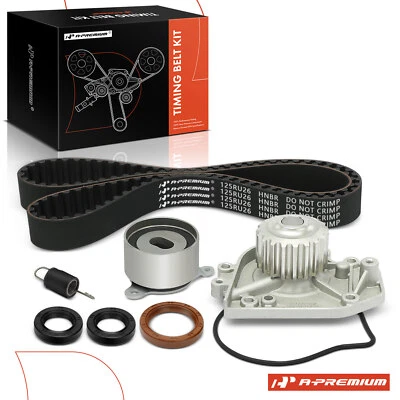 8Pcs Timing Belt Kit & Water Pump for Acura Integra 1996-2001 Honda CR-V 2.0L - Image 1 of 4