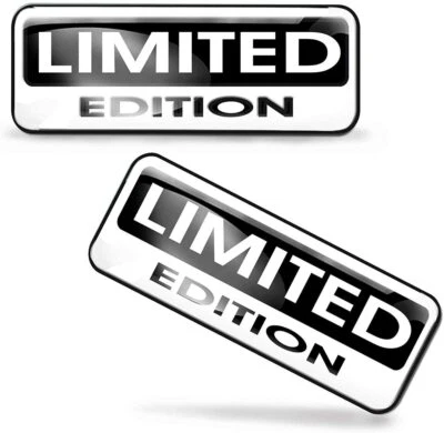 2 x 3D Silikon Aufkleber Limited Edition Motorrad Fahrrad Helm Laptop Wagen Logo - Bild 1 von 4