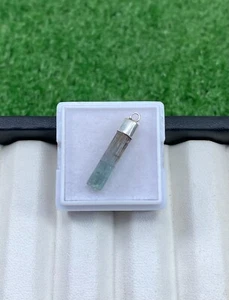 Colgante de turmalina de piedra 100 % natural piedras preciosas de plata de ley 925 - Imagen 1 de 5