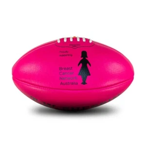 Sherrin AFLW Women Leather BCNA Pink Football Size 4 - Picture 1 of 4