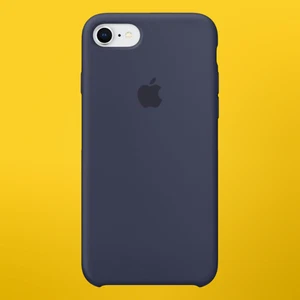 Official Apple iPhone 7/8/SE 2020/SE 2022 Silicone Back Case - Midnight Blue - Picture 1 of 7