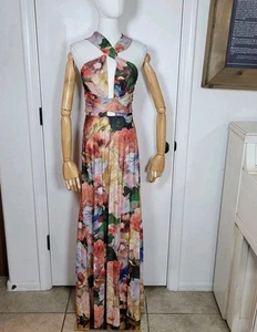 ASOS DESIGN Neckholder-Maxikleid mit Blumenmuster Größe 6 - Bild 1 von 11