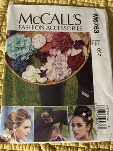 MCCALLS ACCESSORIES ORNAMENTS M6763 FLOWERS SEWING PATTERN OOP 10 STYLES UNCUT - Picture 1 of 2