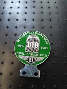 WO BENTLEY CEMENARY Bentley Driver Club METAL CAR BADGE (Edición 100 Años)  - Imagen 1 de 15