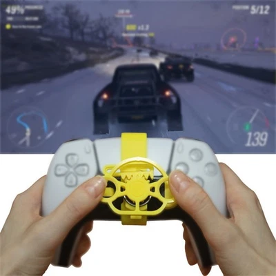 Compact 3D Racing Steering Wheel for PS5 PC Compatible with Multiple Platforms - Image 1 of 3