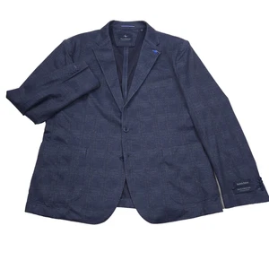 $325 Tailorbyrd Blue Plaid Notch Lapel Sport Coat Jacket Mens Size 46R - Picture 1 of 15