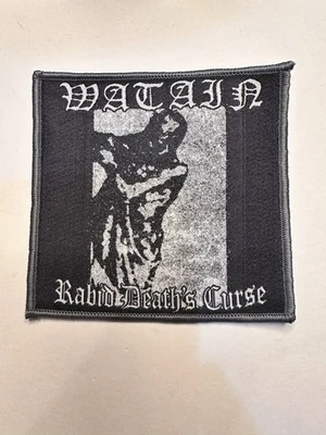 WATAIN, RABID DEATH'S CURSE, GRAY BORDER, 4X4 INCHES, WOVEN PATCH - Image 1 of 2