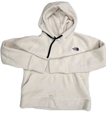 Sudadera con capucha polar The North Face Sherpa para mujer talla grande blanco roto pulóver bolsillo Foto 1 de 4
