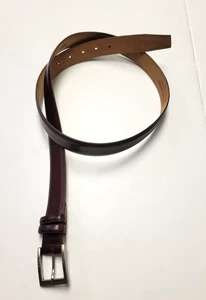 Cinturón W KLEINBERG CUERO GENUINO Para hombres 42 XL Marrón Oscuro Hebilla Plateada HECHO EN EE. UU. - Imagen 1 de 7