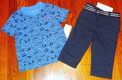 POLO RALPH LAUREN AUTENTICA BABY BOYS ORIGINALE NUOVA SET 2pz Taglia 18M, Nuova con etichette - Immagine 1 di 4
