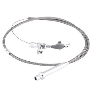 TH350 STAINLESS STEEL KICK DOWN CABLE SMOOTH SILVER - Picture 1 of 9