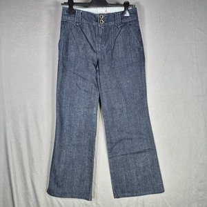 Style & Co Trouser Wide Leg Women's size 4 Dark Wash Blue Denim Jeans - Picture 1 of 4