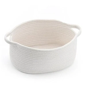 Cute Woven Easter Basket with Handle, Baskets for Gifts Empty, Present - Picture 1 of 7