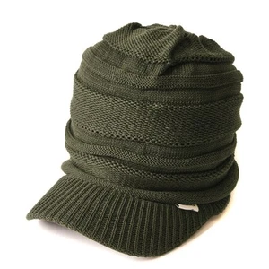Mens Brimmed Knit Beanie - Womens Summer Slouchy Beanie Visor Hat Winter Slou... - Bild 1 von 7