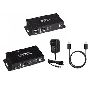 60M HDMI KVM Extender Over Ethernet Cat5e/6 HDMI USB RJ45 Extender For Xbox - Picture 1 of 16