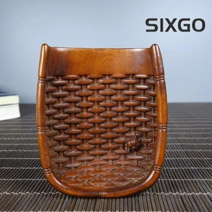 Alte Tibetische Buchsbaum Schnitzerei Teeschaufel Ornament Dekoration Retro - Bild 1 von 6