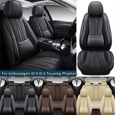 For Volkswagen ID.4 ID.6 Touareg 5-Seat Full Coverage PU Leather Car Seat Covers - Image 1 of 4