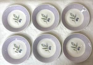 Juego de 6 Pier 1 Olive Mist Purple Sopa Cereal 7.75" Tazón Loza, Inglaterra - Imagen 1 de 11