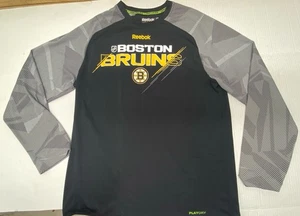 Boston Bruins Retro Reebok Center Ice Play Dry Langarmshirt Herren Large - Bild 1 von 7