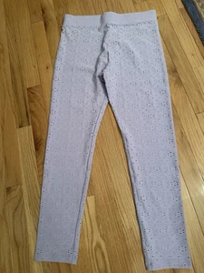 #633 LOGO Layers by Lori Goldstein Regular Stretch Eyelet Leggings Size S - Picture 1 of 7