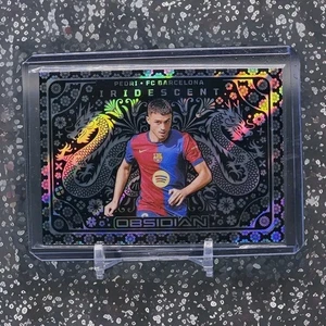 2024-25 Panini OBSIDIAN FUTBOL FC PEDRI IRIDISCENTE SSP BARCELONA - Imagen 1 de 2