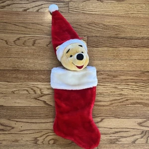 Calza di Natale Vintage Winnie The Pooh 3D Testa di Peluche Disney - Foto 1 di 4