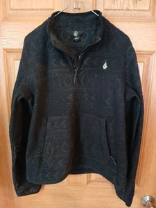 Volcom Polar Fleece Pullover Black MEDIUM - Picture 1 of 10