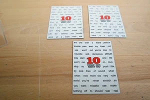 10 Dinge, die ich an dir hasse Film Promo Kühlschrankmagnet Blätter - Bild 1 von 3