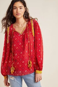 Blusa Anthropologie Verb Pallavi Singhee Top Talla Pequeña Multicolor Nueva Etiqueta $168 - Imagen 1 de 7
