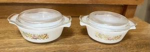 Vtg ‘50’s Anchor Hocking Fire King Ovenware 472 Harvest Vegetables 12 oz. Set 2 - Picture 1 of 11