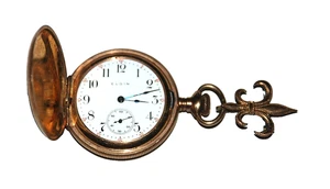 Reloj Bolsillo ELGIN 8110825 Metal Tono Dorado Grabado 27 de Junio 1907 F. McNelson - Imagen 1 de 19