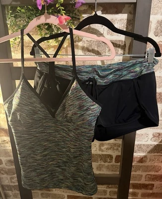 Traje de baño para mujer Athleta - Tankini Hanalei Bay Mia con pantalones cortos a juego - M Foto 1 de 4