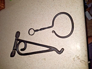 Lote de 2 ganchos de hierro fundido anillo toalla planta gancho recreador - Imagen 1 de 1