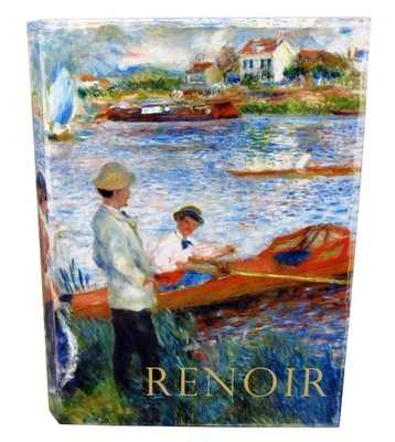 Caja de libros de anidación decorativa Punch Studio pintura lago Renoir 17462 grande Foto 1 de 4