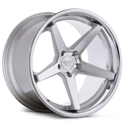 F19x8.5/R19x10.5"Staggered Ferrada Wheels FR3 Silver Machined with Chrome (S03) Foto 1 de 4