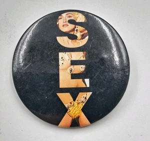 1992 Madonna SEX 1.25" Inch Pin Back Button Black Version Licensed Vintage - Bild 1 von 2