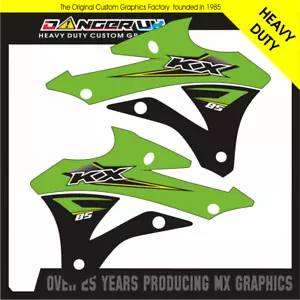 KAWASAKI KX 85 2014 - 2021 MOTOCROSS RAD SCOOP GRAPHICS DECALS STICKERS - Picture 1 of 1