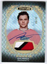 20/21 UPPER DECK STATURE ALEC REGULA #161 ROOKIE PORTRAIT VARIANT PATCH AUTO /33