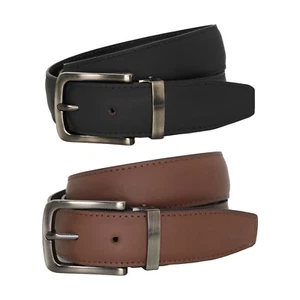 New Genuine Leather Belt Mens Dress / Jeans Premium Quality - 35mm Stitched Belt - Picture 1 of 25