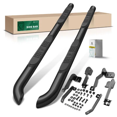 for Toyota RAV4 2013 2014 2015 Sport Utility 3" Black Steel Round Side Step Bars - Image 1 of 4