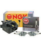 NGK DIS Ignition Coil & 4 V-Power Spark Plugs Kit For Subaru Baja Outback 2.5 H4