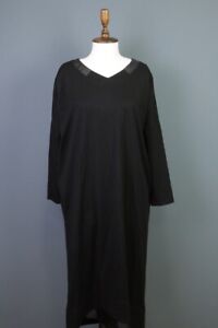 MOYURU Black Long Sleeve Lagenlook A-Line Long Dress Size S