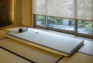 Alfombra de sábana japonesa Tatami Rush hierba alfombra individual Kibi desodante marrón verde - Imagen 1 de 3