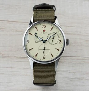 Reloj mecánico automático Office 5 ATM Office cuero movimiento gaviota 1963 zafiro - Imagen 1 de 2