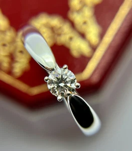 NEUWERTIG TIFFANY Co TRUE LOVE 950 PLATIN BRILLANT DAMEN RING 0.21 KARAT HARMONY - Picture 1 of 11